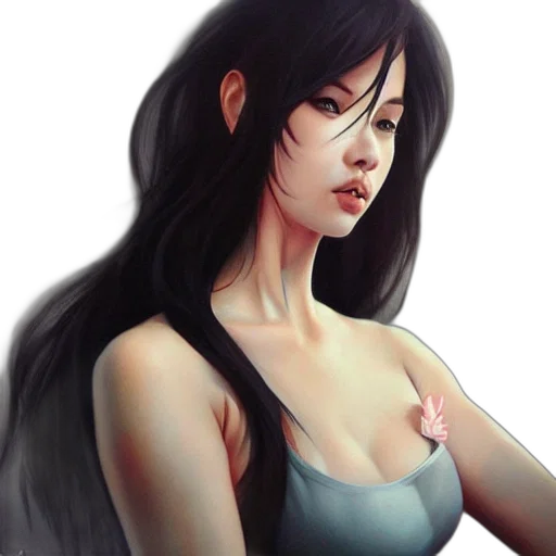 face, photorealistic, fantasy art, oil painting transparent PNG cut-out