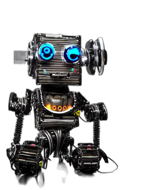 robot, cyberpunk, 3d render, concept art, close, portrait, photo, mini transparent PNG cut-out