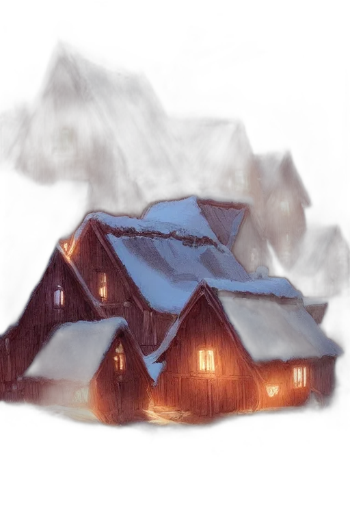 building, concept art, photorealistic, watercolor transparent PNG cut-out