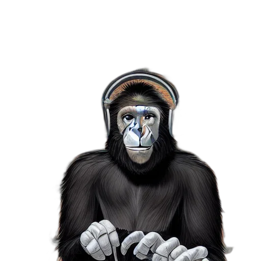 animal, mask, staff, creature, concept art, photorealistic, comic book art, cartoon transparent PNG cut-out