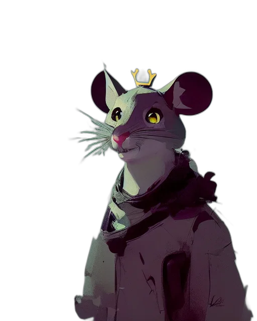 staff, crown, hat, creature transparent PNG cut-out