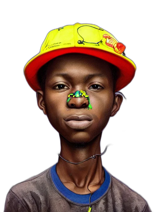 face, jewelry, hat, robot, photorealistic, concept art, cartoon, 3d render transparent PNG cut-out
