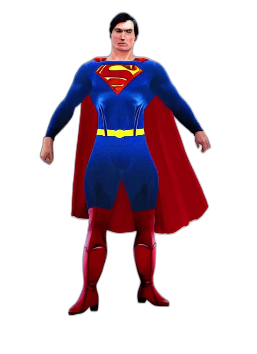 animal, 3d render, concept art, comic book art, vladimir, putin, superman, soviet transparent PNG cut-out