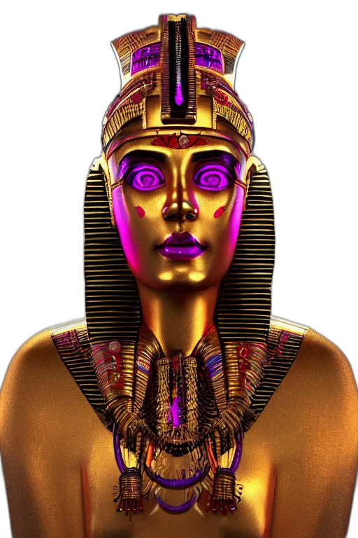 jewelry, mask, face, crown, 3d render, concept art, vaporwave, cyberpunk transparent PNG cut-out
