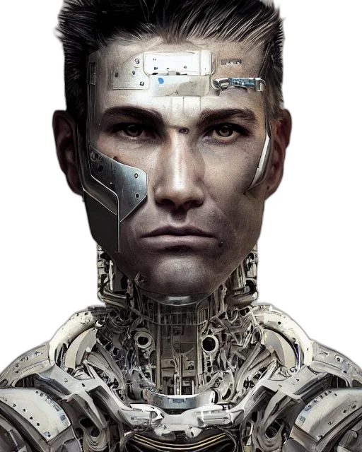 robot, face, mask, cyberpunk transparent PNG cut-out