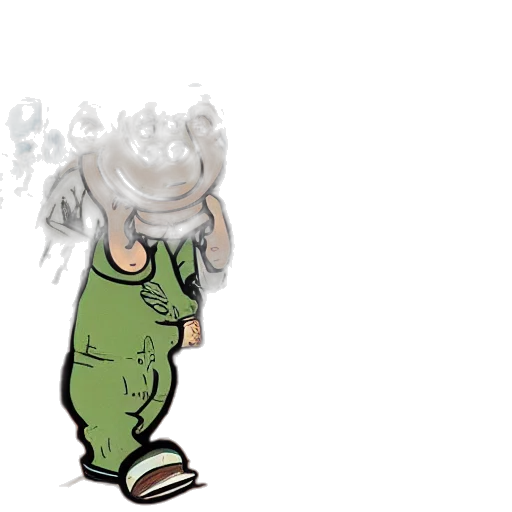 staff, mask, creature, concept art, pixel art, cartoon, 3d render, fog transparent PNG cut-out