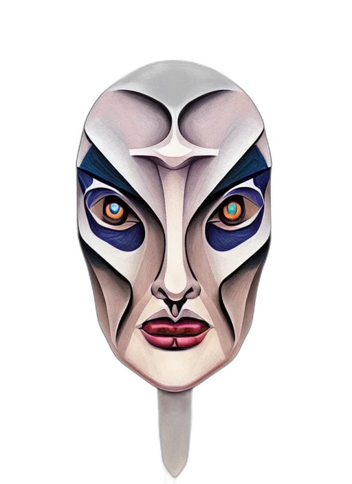 mask, face, creature, robot transparent PNG cut-out