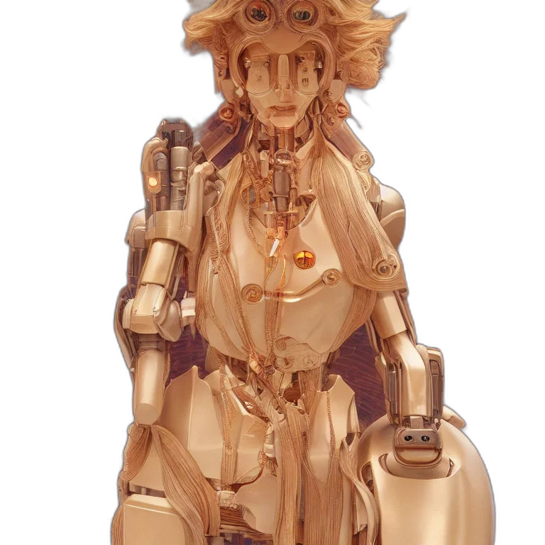 robot, jewelry, staff, weapon transparent PNG cut-out