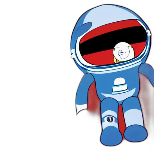 robot, concept art, cartoon, 3d render, outer space, red, short, bean transparent PNG cut-out