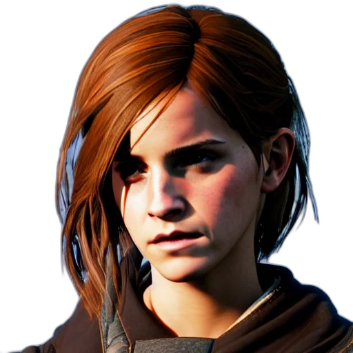 face, jacket, staff, weapon transparent PNG cut-out