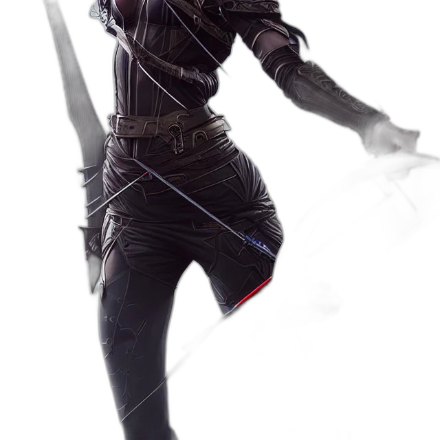 sword, staff, weapon, jacket, concept art, fantasy art, cyberpunk, 3d render transparent PNG cut-out