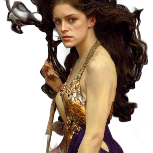 staff, sword, hair, crown transparent PNG cut-out