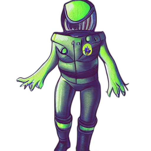 robot, creature, mask, staff transparent PNG cut-out