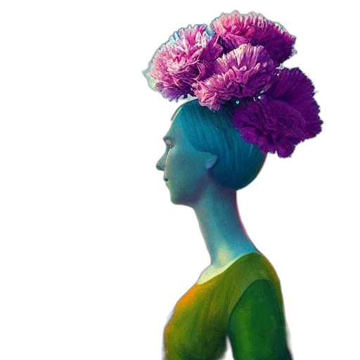 crown, hat, flower, dress transparent PNG cut-out