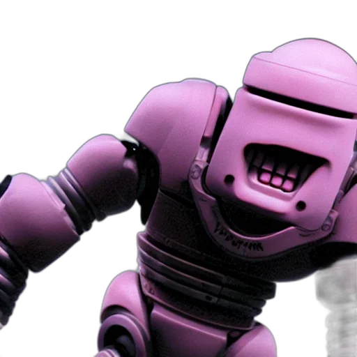 robot, 3d render, concept art, vaporwave transparent PNG cut-out