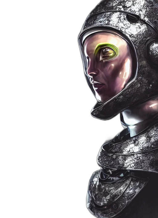 robot, mask, face, concept art, 3d render, cyberpunk, comic book art, outer space transparent PNG cut-out