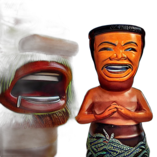 mask, face, creature, 3d render transparent PNG cut-out