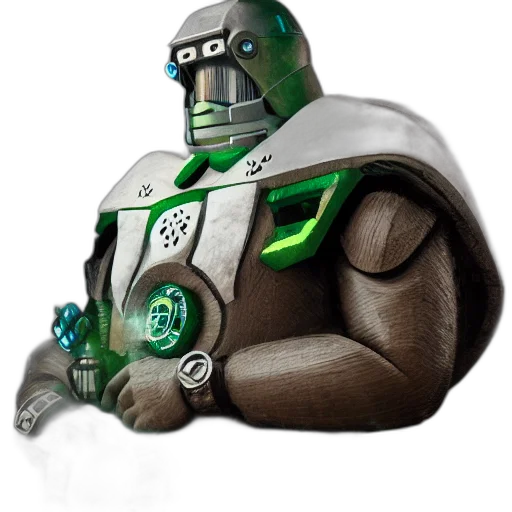 robot, staff, jewelry, creature transparent PNG cut-out