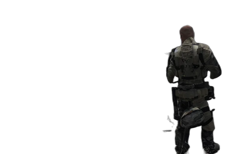 weapon, robot, jacket, staff transparent PNG cut-out