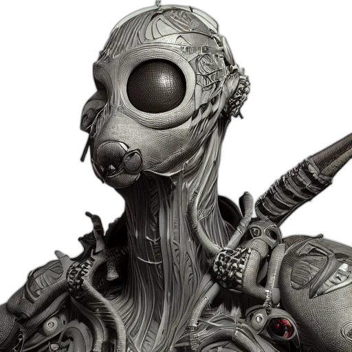 robot, mask, creature, face, concept art, 3d render, fantasy art, outer space transparent PNG cut-out
