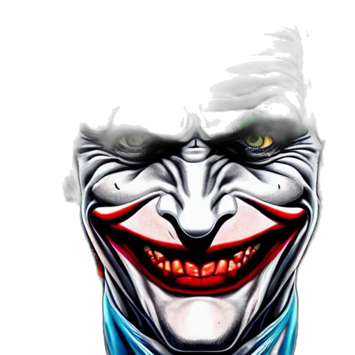 mask, face, concept art, 3d render, photorealistic, cartoon, joker, realistic transparent PNG cut-out