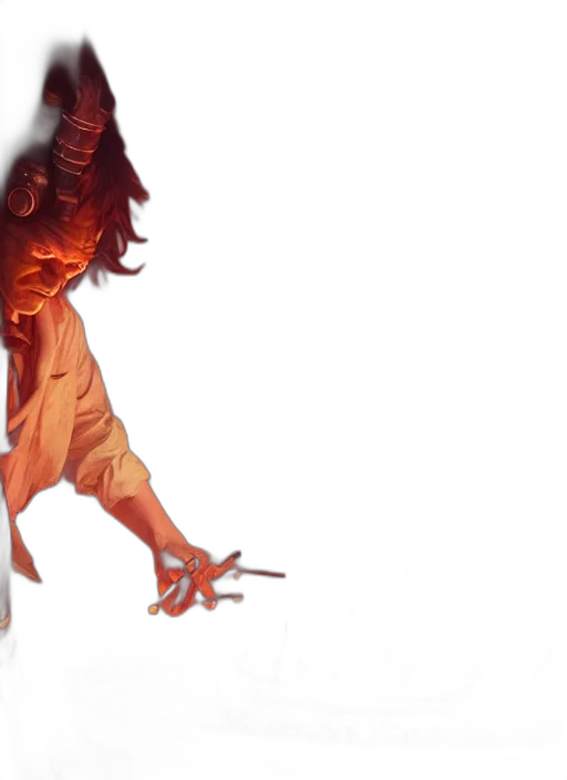 dragon, creature, staff, sword transparent PNG cut-out
