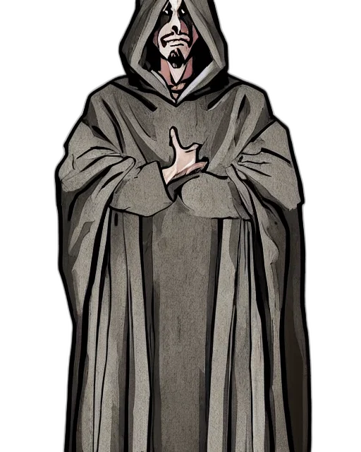 jacket, staff, mask, creature transparent PNG cut-out