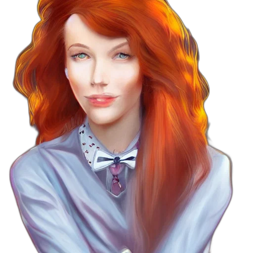 face, hair, fantasy art, photorealistic transparent PNG cut-out