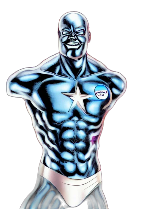 robot, comic book art, concept art, photorealistic transparent PNG cut-out