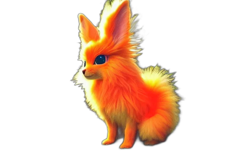 animal, staff, creature, hair, concept art, 3d render, fantasy art, watercolor transparent PNG cut-out