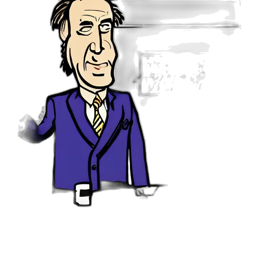 staff, cartoon, concept art, comic book art, pixel art, saul, goodman, political transparent PNG cut-out