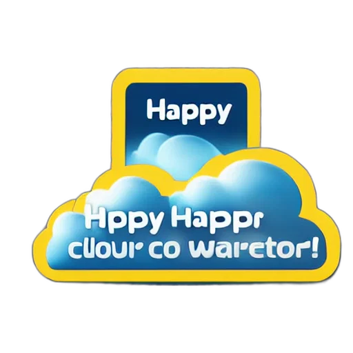 happy, cloud, app, logo transparent PNG cut-out