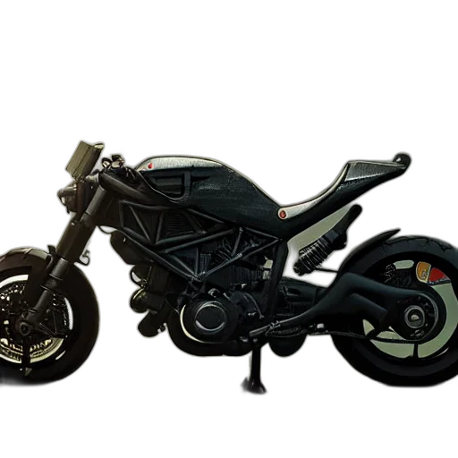 3d render, concept art, photorealistic, still, blade, runner, ducati, monster transparent PNG cut-out
