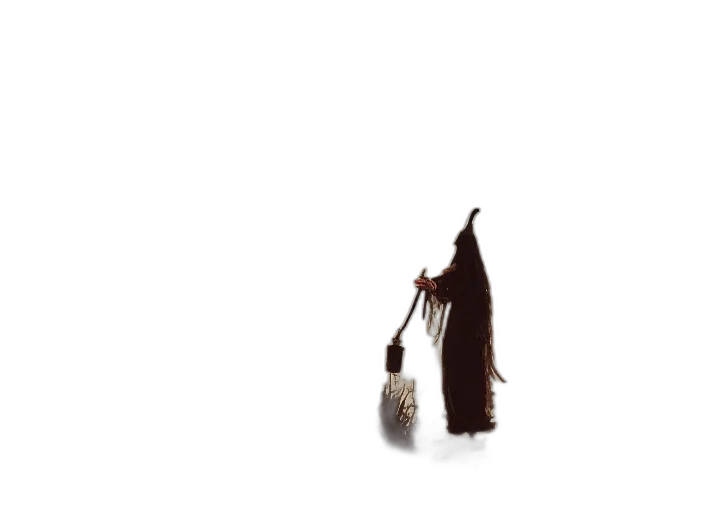 hair, animal, staff, hat transparent PNG cut-out