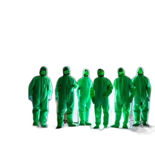 staff, jacket, umbrella, mask, concept art, 3d render, pixel art, fog transparent PNG cut-out