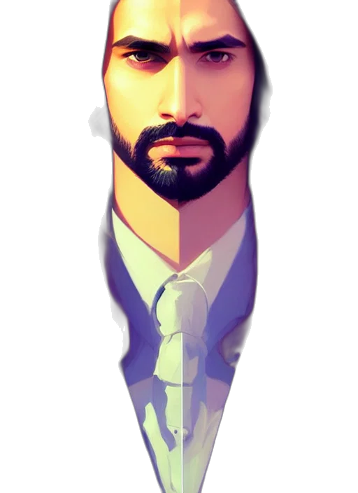 face, staff, mask, robot, cartoon, pixel art, concept art, fantasy art transparent PNG cut-out