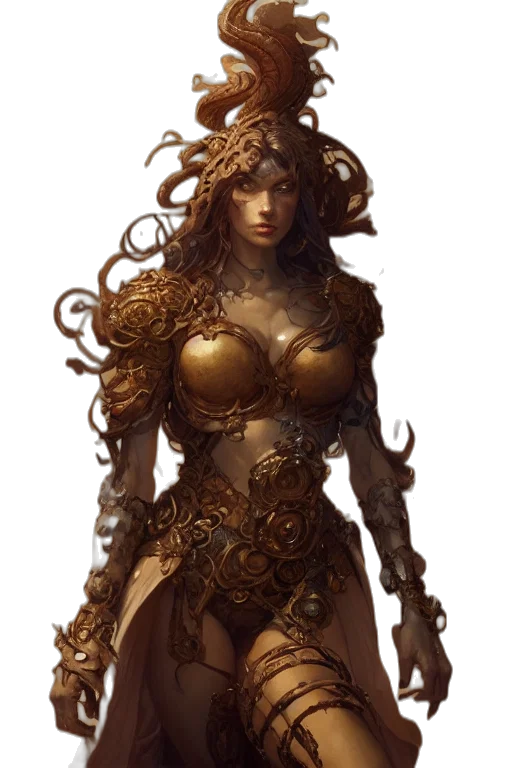 dress, fantasy art, concept art, comic book art transparent PNG cut-out