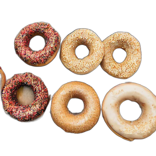food, 3d render, new, york, city, transformed, into, doughnuts transparent PNG cut-out