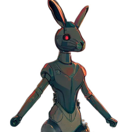 robot, creature, animal, mask, concept art, 3d render, pixel art, cyberpunk transparent PNG cut-out