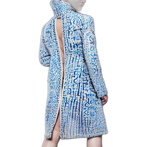 dress, jacket, blue, fashion, fantastic, openwork, long, coat transparent PNG cut-out