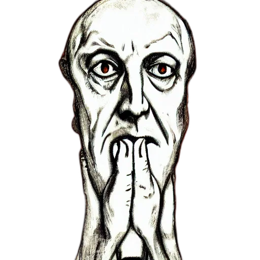 face, mask, staff, creature transparent PNG cut-out
