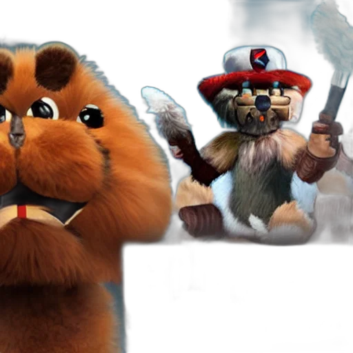 staff, concept art, 3d render, fantasy art, fur, fighters, video, game transparent PNG cut-out