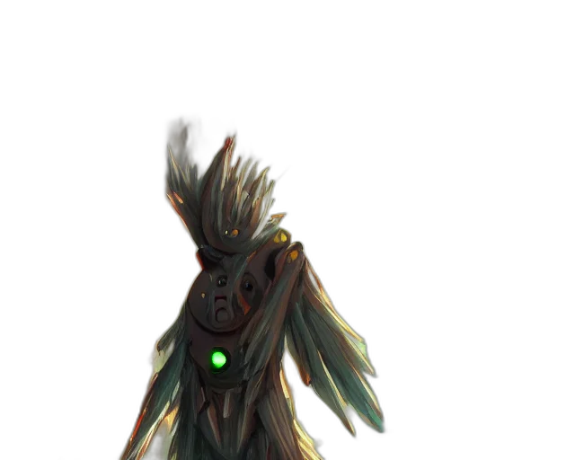 staff, mask, creature, robot transparent PNG cut-out