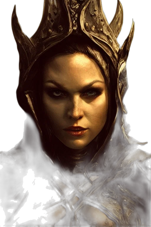 face, dragon, crown, staff, fantasy art, concept art, photorealistic, comic book art transparent PNG cut-out