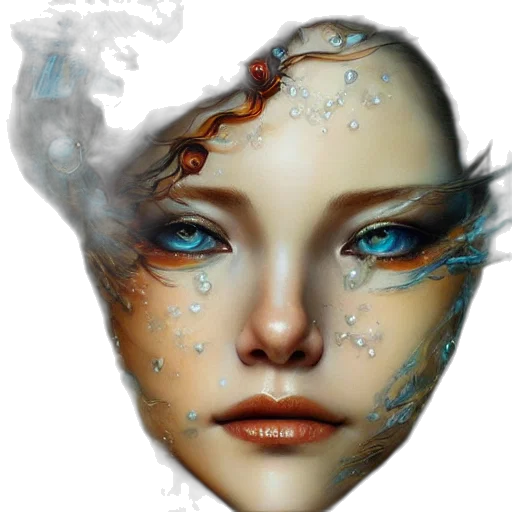 face, mask, robot, fantasy art transparent PNG cut-out