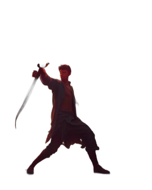 sword, staff, weapon, concept art, fantasy art, pixel art, 3d render, highly transparent PNG cut-out