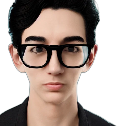 face, photorealistic, cartoon, 3d render transparent PNG cut-out