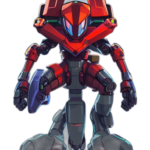 robot, weapon, concept art, pixel art transparent PNG cut-out