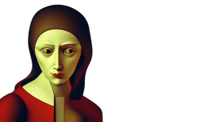 face, mask, 3d render, photorealistic transparent PNG cut-out