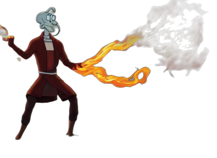 staff, mask, creature, concept art, fantasy art, watercolor, 3d render, fire transparent PNG cut-out